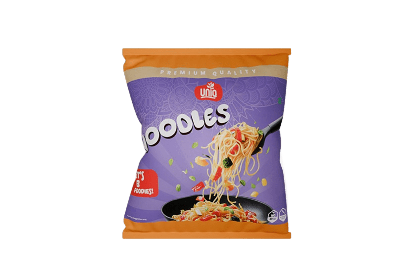 Hakka Noodles by Uniq Foods – steamed and air-dried, no oil frying, available in 180g 500g 1kg packs