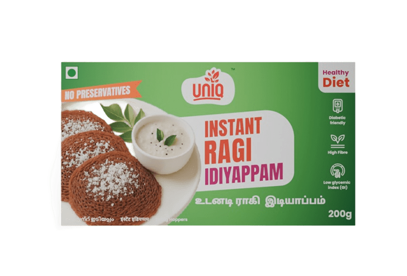 Ragi Idiyappam (Finger Millet String Hoppers) 200g by Uniq Foods – nutritious South Indian ready-made food